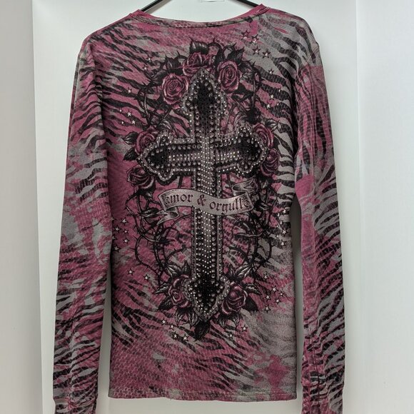 Sinful by Affliction Thermal Embellished L/S Tee - Picture 3 of 9